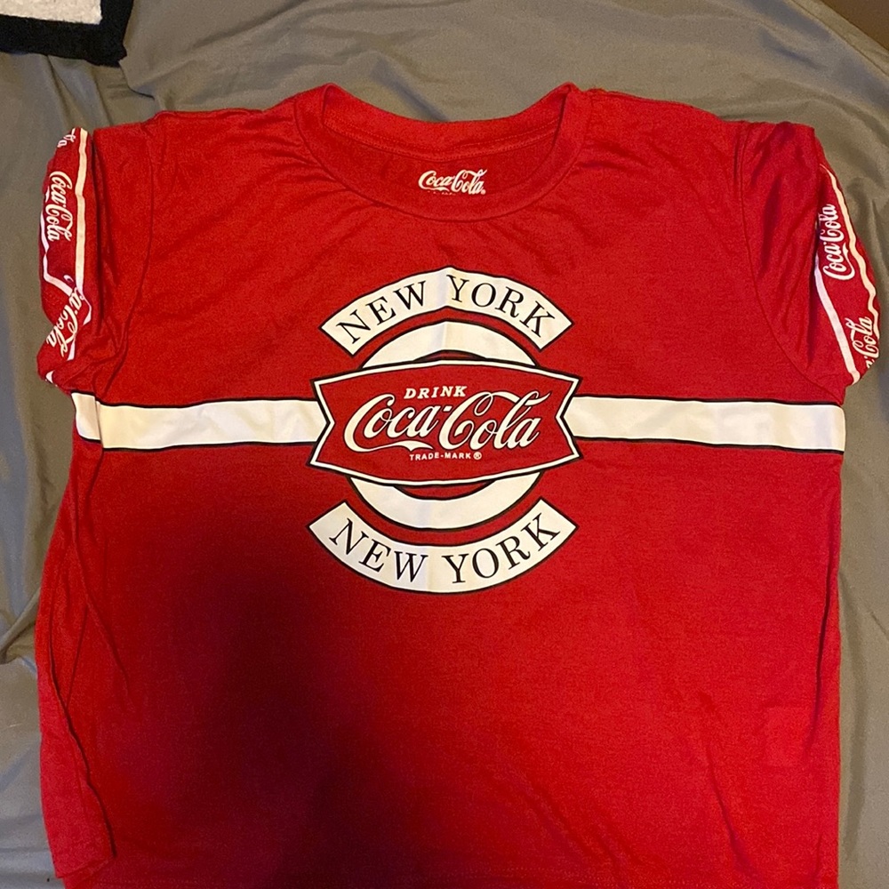 Coca Cola cropped red T-shirt size XL
